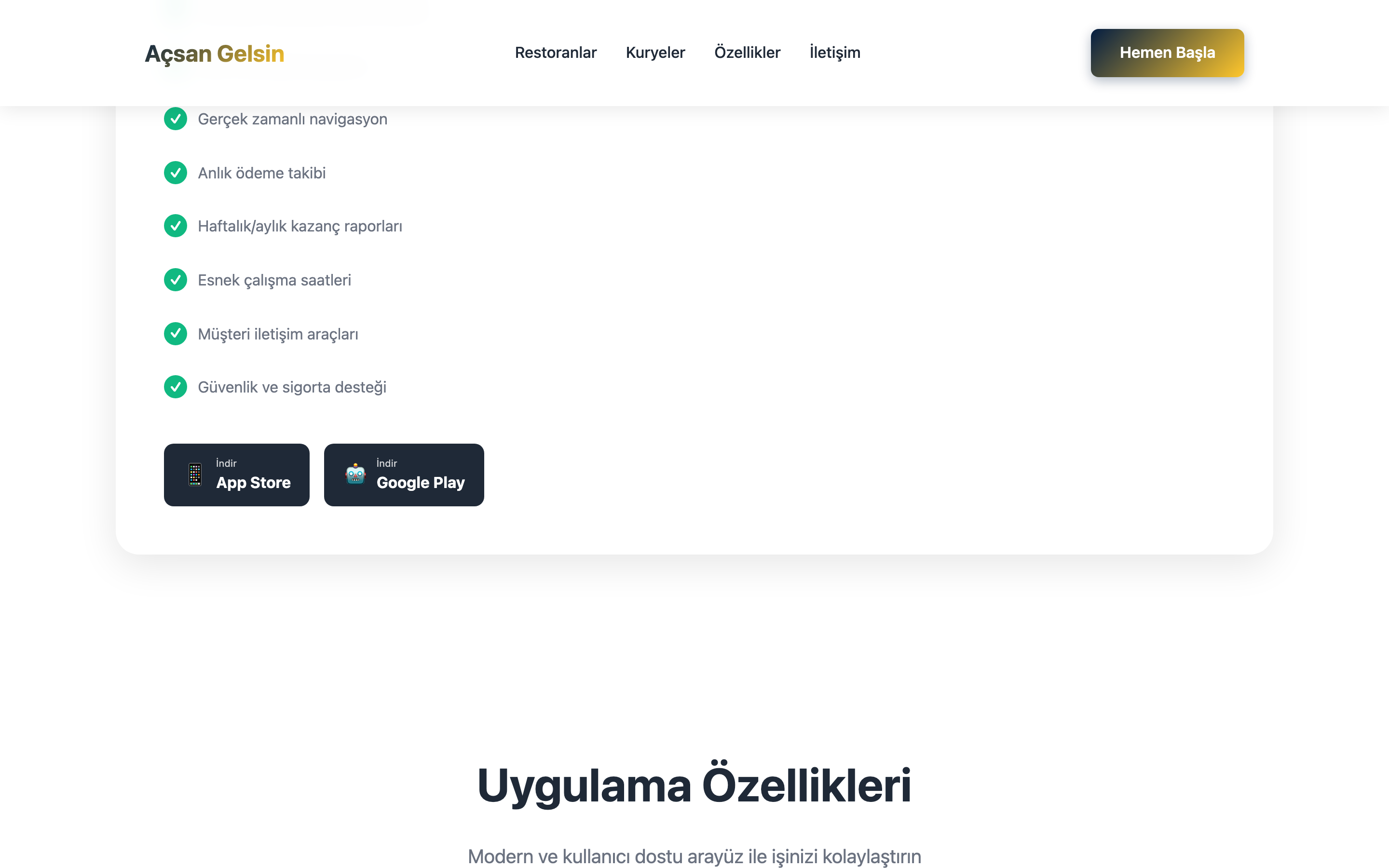 Açsan Gelsin — KURYE · ROTA