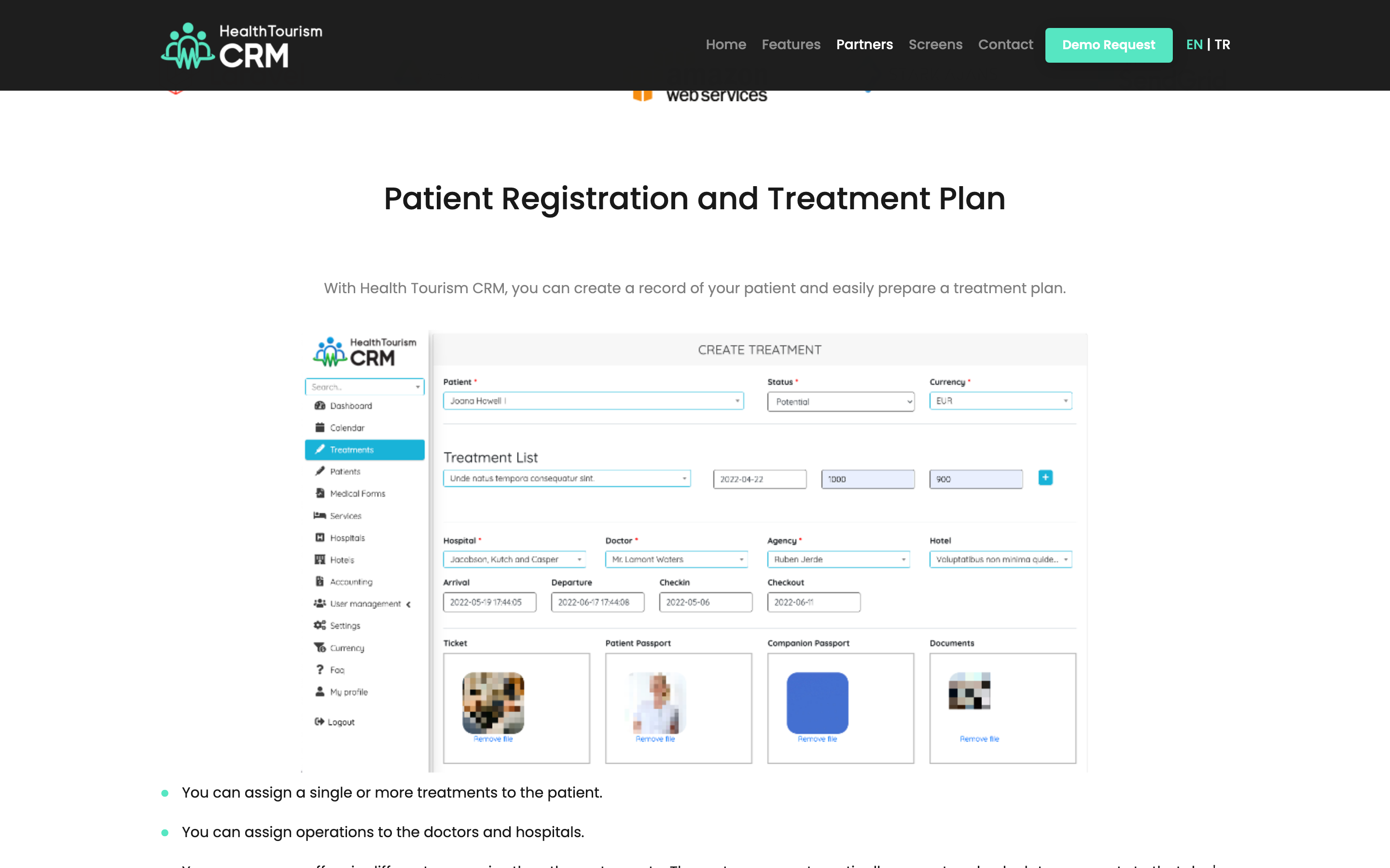 Health Tourism CRM — HASTANE TAKVİMİ