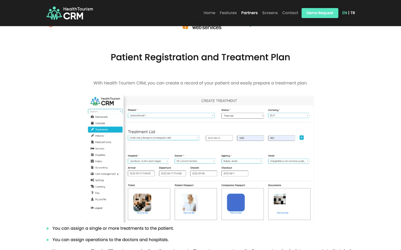 Health Tourism CRM — HASTANE TAKVİMİ