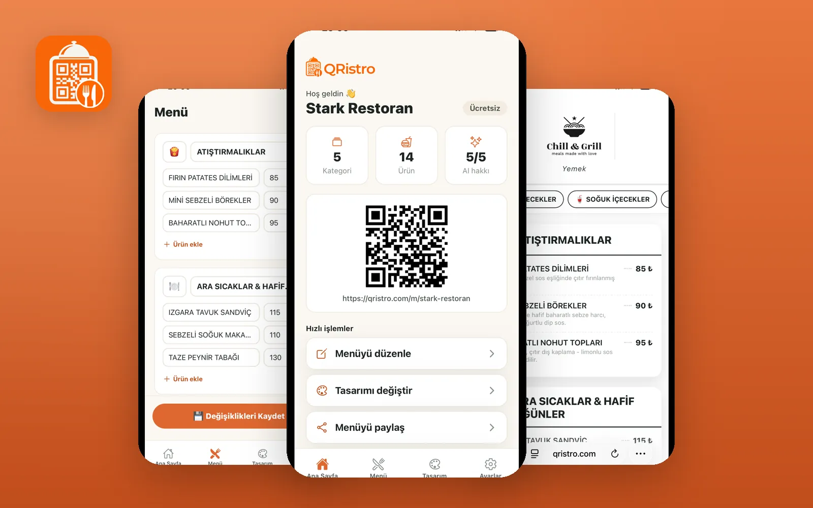 QRistro — ürün ekran görüntüsü