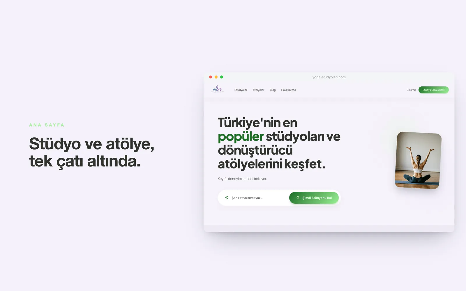 yoga-studyolari.com — ana sayfa, şehir araması ve kategoriler