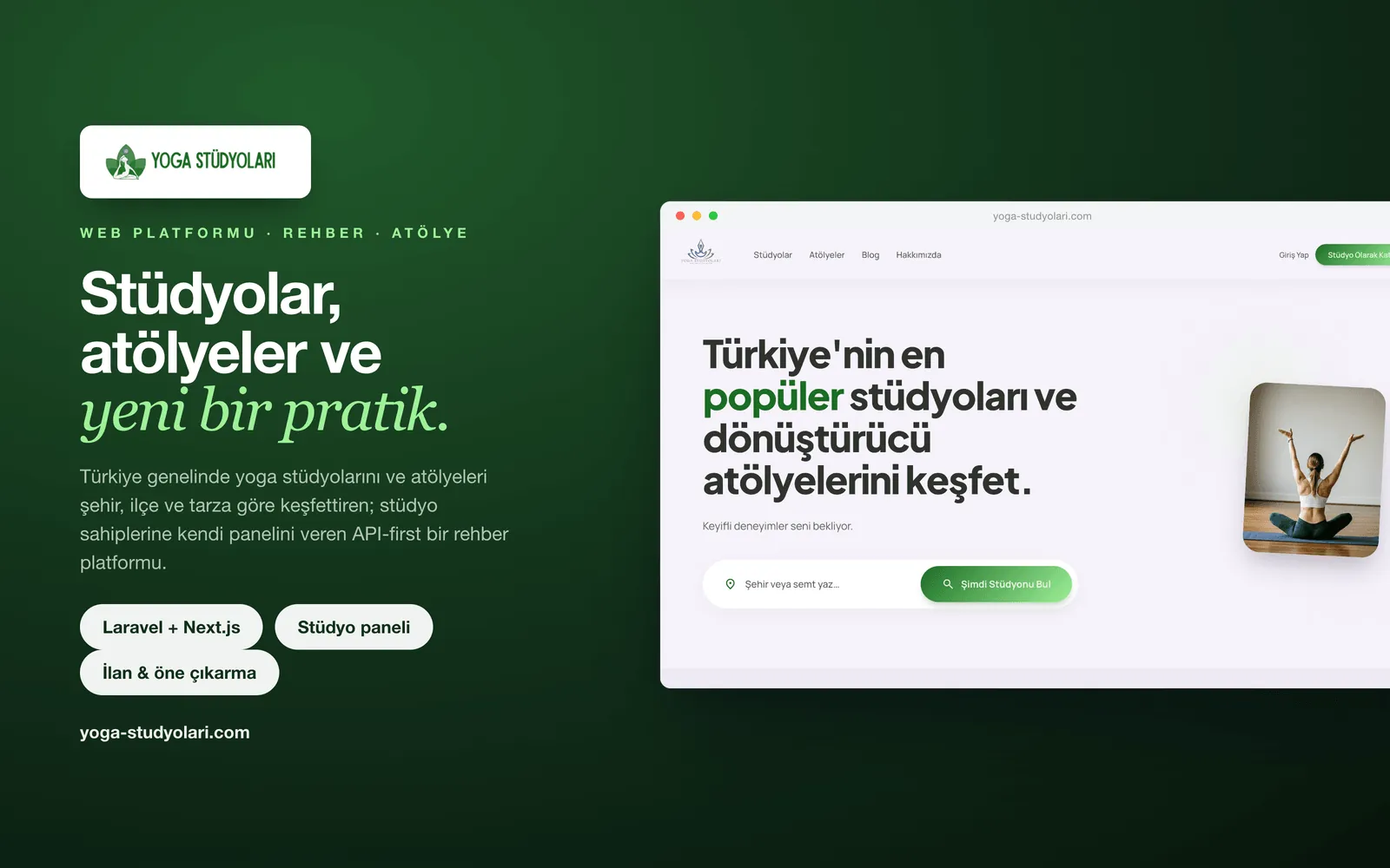 Yoga Stüdyoları — ürün ekran görüntüsü